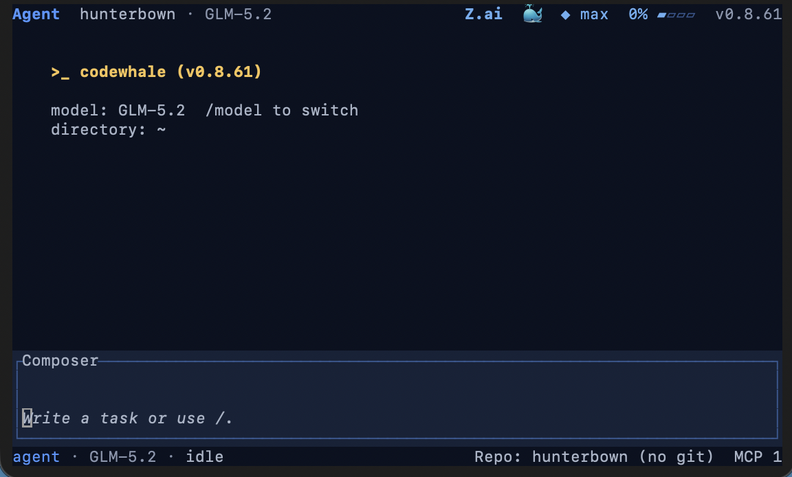 CodeWhale running in a terminal